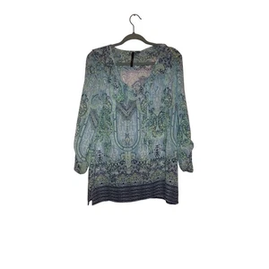 Skye's the limit blue boho blouse size medium - Picture 1 of 6