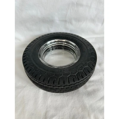 Cenicero de vidrio publicitario Kelly Tires Super Armor Trac decoración de novedad vintage Foto 1 de 4