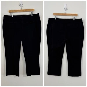Maeve Anthropologie Curvy Slim Capri Pants Plus Size 18W Black Stretch - Picture 1 of 11