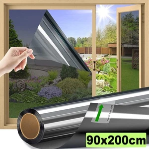Sonnenschutzfolie UV-Schutz 99% Hitzeschutz Fensterfolie Spiegelfolie 200cm - Bild 1 von 15
