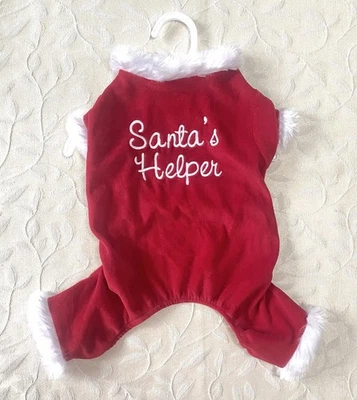 Santa’s Helper Dog Outfit Large Red Christmas Holiday Pet Apparel NEW NWT - Image 1 of 4