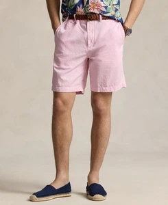 Polo Ralph Lauren Shorts Chino Mens 38W Pink 8.5" Reg Fit Linen Cotton - Picture 1 of 5