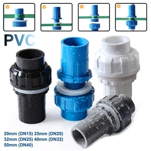 PVC Fitting Klebemuffe Durchführung Verschraubung Rohrverbinder Aquarium 20-50mm - Picture 1 of 11