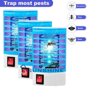Plug-in Electric Fly Zapper Mosquito Bug Insect Trap LED Night Lamp Repellent - Picture 1 of 13