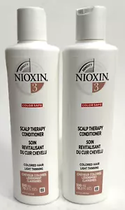 Nioxin 3 Scalp Therapy Conditioner Colored Hair Light Thinning ~10.1 oz Lot of 2 - Picture 1 of 2