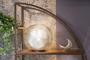 moroccan handmade table lamp , vintage lighting style , arabic lamp style, brass - Picture 1 of 8