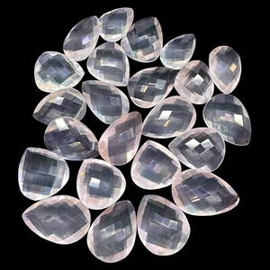 23 Pcs Natural Rose Quartz 11-18mm Mix Cut Faceted Loose Untreated Gemstones Lot - Picture 1 of 8