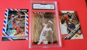 LEBRON JAMES UD ROOKIE CARD GRADATA GEMMA GMA COME NUOVA 10 + ROSSO BIANCO BLU PRIZM + INSERTO - Foto 1 di 8