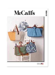 McCall’s Tote Bags And Hat Sewing Pattern M8419 - Picture 1 of 5