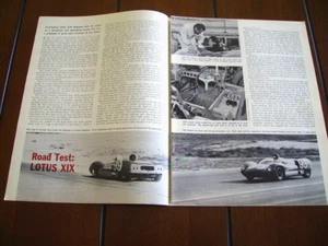 AUTO DA CORSA LOTUS XIX 1961 ARTICOLO ORIGINALE - Foto 1 di 2