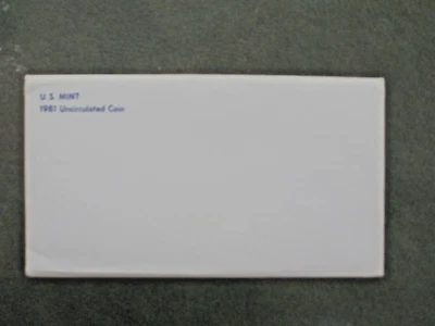 1981 US Uncirculated Mint Envelope Only (No Coins) - Image 1 of 2