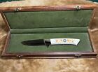 Corbet Sigman Knife Custom Full Tapered Tang Cape Buffalo Scrimshaw Display Box