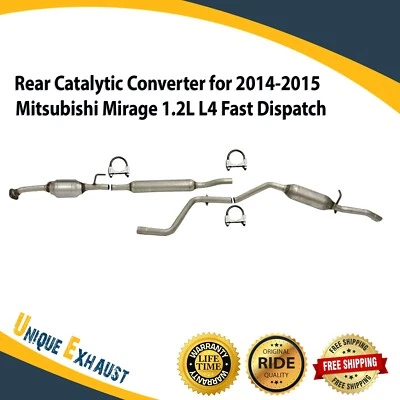 Conversor catalítico traseiro para 2014-2015 Mitsubishi Mirage 1.2L L4 envio rápido - Imagem 1 de 4