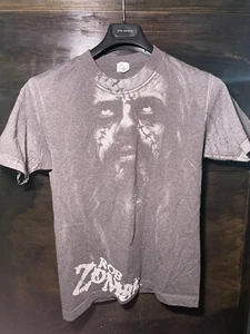 Vintage Rob Zombie Crew Neck T-Shirt All Over Print Band Gray Small Rare S AAA - Picture 1 of 4