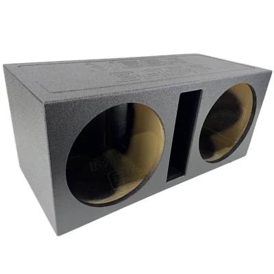 Caja de subwoofer doble 15 pulgadas ventilada con puerto caja de altavoz duradero revestimiento de cama spray Foto 1 de 4