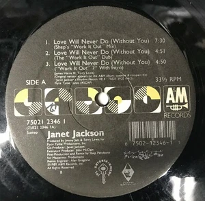 Janet Jackson - Love Will Never Do (1989) Vinyl 12" Single 6 Remixes - Picture 1 of 3