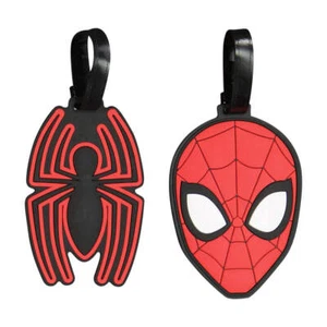 Spiderman 2-Piece Red Luggage Tag Set - Picture 1 of 3