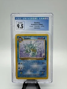 1999-2000 Pokémon Red Logo Fossil 3rd Print Seadra 42/62 CGC 9.5 Gem Mint - Picture 1 of 2