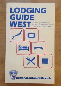 NATIONAL AUTOMOBILE CLUB LODGING GUIDE WEST 1985-1986 (2372) - Picture 1 of 3