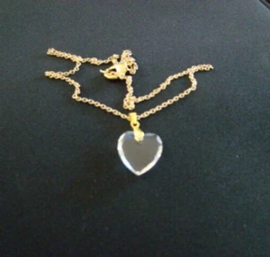 15 $ RABATT SPECIAL! VINTAGE SWAROVSKI 18 MM KRISTALL HERZ MIT 17 ZOLL HALSKETTE - Bild 1 von 2