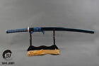 élégant bleu présent japonais samouraï katana épée lame acier carbone