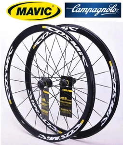 COPPIA CERCHI CAMPAGNOLO MAVIC COSMIC rim V FRENO RUOTE 700c BICI CORSA 9-11-12V - Picture 1 of 13