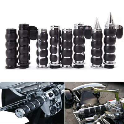 Motorcycle Handlebar Hand Grips 1" For Harley Davidson Sportster XL883 1200 Dyna - Image 1 of 3