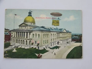 Globo de estampillas comerciales verdes sello de la Casa del Estado de Massachusetts de Boston - Imagen 1 de 2