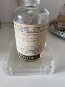 Botella AMPOLLA De Vidrio Médica De Laboratorio En Vidrio De Colección Vintage - Imagen 1 de 4