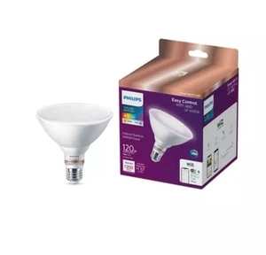 Philips Smart WiFi LED Floodlight Light Bulb Dimmable PAR38 120W Wiz Bluetooth - Picture 1 of 9