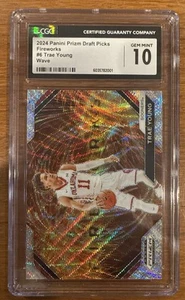 2024 Panini Prizm Draft Picks Fireworks #6 Trae Young Wave 03/99 CGC Gem Mint 10 - Picture 1 of 3