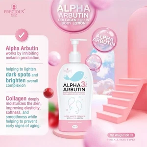 Alpha Arbutin Collagen Lotion 3+ Plus Thailand 500ml Niacinamide Shea Butter - Picture 1 of 3