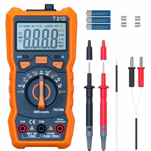 Auto-Ranging Digital Multimeter, TRMS 6000 Counts AC DC Voltmeter Ohm Volt Am... - Bild 1 von 8