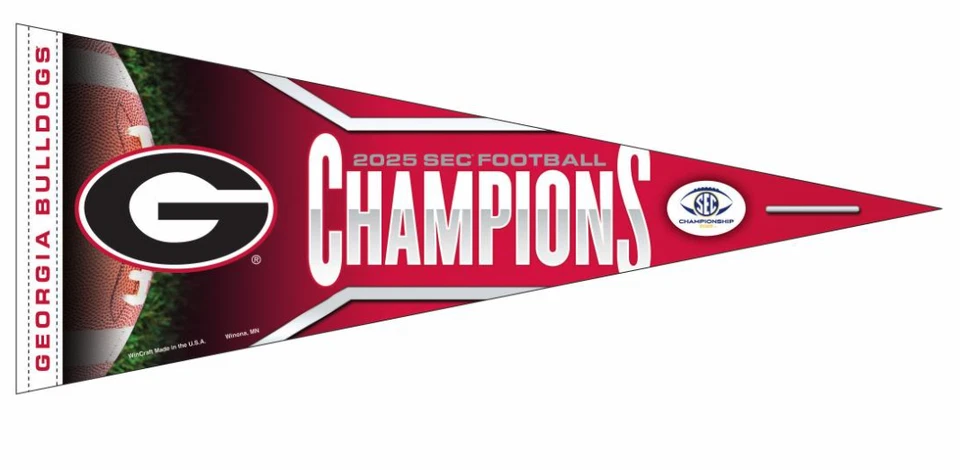 Banderín premium Georgia Bulldogs SEC 2025 12x30 Foto 1 de 1