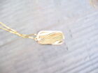 14 Kt Yellow Gold Dogtag Pendant Charm Engrave-Able New Thin Lightweight