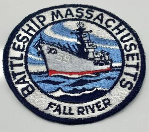 Vintage Battleship Massachusetts Fall River Embroidered Patch - Picture 1 of 3