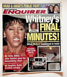 2012 February 27 National Enquirer Whitney Houston Brad Pitt Angelina Jolie - Picture 1 of 5