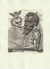Original limited edition etching Exlibris "Human" Art Print by DENISENKO OLEG