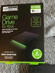 New Open Box  SEAGATE 2TB External Game Hard Drive For Xbox - Afbeelding 1 van 5