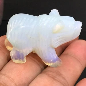 1 pieza Oso de Opalita Sintético Cuarzo Cristal Tallada a Mano Reiki Gema 1,5" - Imagen 1 de 10