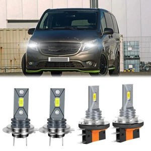 H7+H15 LED For MERCEDES VITO Dualiner W447 2014 Headlight High/Low Beam 6000K - Picture 1 of 13