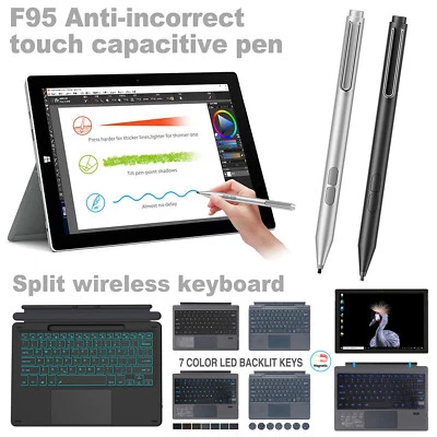 For Microsoft Surface 9/8/7/6/5/4/3 Wireless Touchpad Keyboard Type Case+Stylus - Image 1 of 4