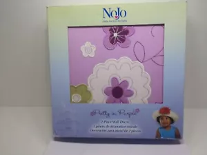 NOJO Bonito en Púrpura Decoración de Pared 2 Piezas - Imagen 1 de 3