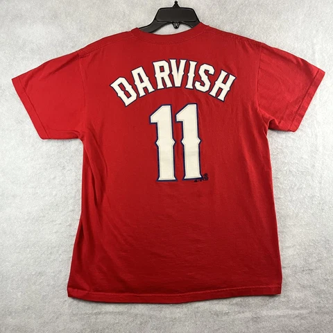 Majestic Texas Rangers Shirt Adult Medium Yu Darvish 11 Name Number Tee MLB Mens Cover