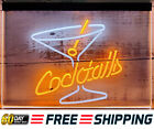 Cocktails Martini Glass LED Neon Light Sign Beer Bar Lounge Wall Art Lamp Décor
