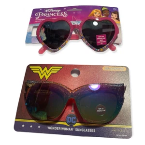 2x WONDER WOMAN DC Superhero & Princess  KIDS Girls Shatter Resistant Sunglasses - Picture 1 of 4