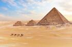 Blick auf die Pyramide des Mykerinos und die drei Pyramiden, Gizeh, gypten. (12