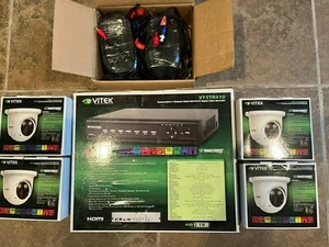 VITEK VT- Surveillance Package w/transcendent Turret Cameras, 4CH 2- TB HD, - Picture 1 of 3