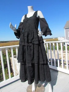 NEW M Pyramid Collection dress black lace wench layered Renn costume gothic sexy - Picture 1 of 12