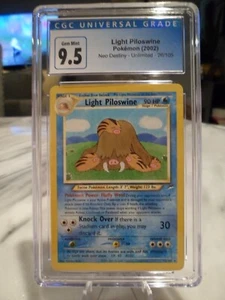 Light Piloswine CGC 9,5 gema como nuevo Pokémon 2002 Neo Destiny Unlimited 26/105 - Imagen 1 de 2